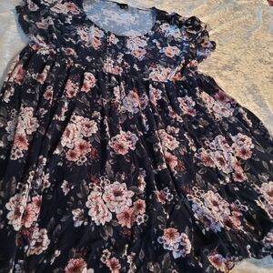 Torrid Dress in Navy and Pink